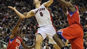 &bdquo;Raptors&ldquo; &ndash; &bdquo;76ers&ldquo; rungtynių akimirka