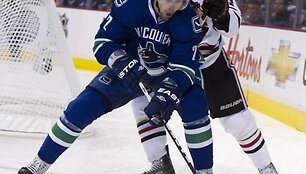 Canucks - Blackhawks rungtynių akimirka