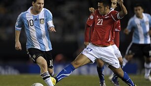 Lionelis Messi rungtynėse su Čile