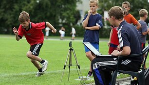 Jaunųjų futbolininkų testavimas