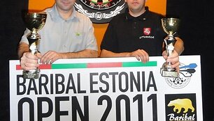 Estijos atvirojo čempionato prizininkai A.Čiplys ir D.Labanauskas