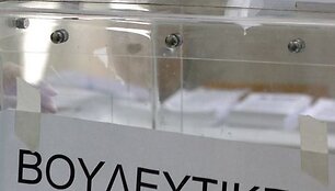 Rinkimų Graikijoje akimirka