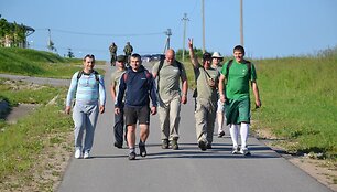 Pėsčiųjų žygio akimirka