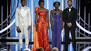 Chadwickas Bosemanas, Danai Gurira, Lupita Nyong'o ir Michaelas B. Jordanas