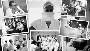 Istorinės Santari&scaron;kių klinikų nuotraukos