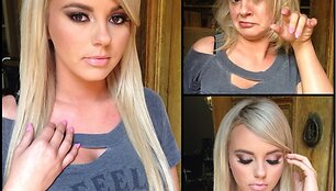 Bree Olson su ir be makiažo