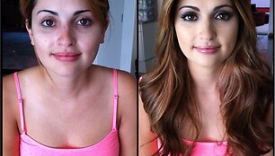 Natasha Malkova su ir be makiažo