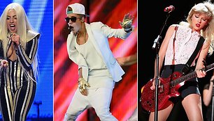 Lady Gaga, Justinas Bieberis ir Taylor Swift