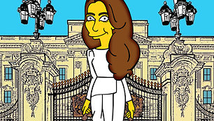 Kembridžo hercogienė Catherine perkelta į „Simpsonų“ pasaulį