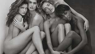 Stephanie Seymour, Cindy Crawford, Christy Turlington, Tatjana Patitz ir Naomi Campbell (1989 m.)