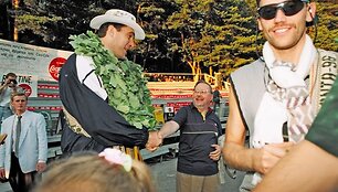 R.Kurtinaitis (de&scaron;inėje) ir A.Sabonis (kairėje) buvo vadinami geležiniais žmonėmis, nes gyveno ir žaidė netausodami savęs. 