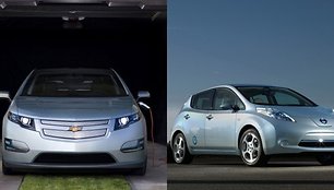 „Nissan Leaf“ ir „Chevrolet Volt“. Kuris iš elektromobilių taps populiaresniu?