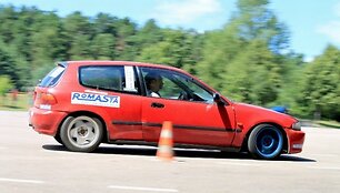 Slalomo varžybų Trakuose akimirka