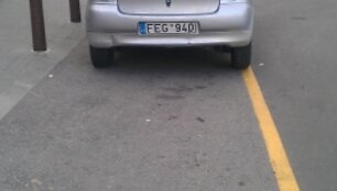Užfiksuotas pažeidėjo &bdquo;Toyota Yaris&ldquo;