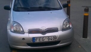 Užfiksuotas pažeidėjo &bdquo;Toyota Yaris&ldquo;