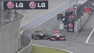 Kimi Raikkoneno ir Lewiso Hamiltono kova