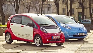 „Nissan Leaf“ ir „Mitsubishi i-MiEV“