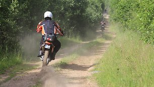 Kelionė aplink Lietuvą – „enduro“ motociklais. 1 diena