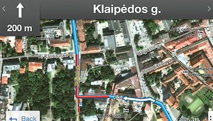 Kadras iš „Google Maps Navigation“ 