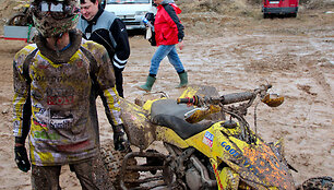 Motociklų &bdquo;Cross country&ldquo; varžybos Biržų raj., Paąžuolės žvyro karjere