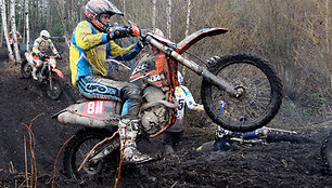 Motociklų &bdquo;Cross country&ldquo; varžybos Biržų raj., Paąžuolės žvyro karjere