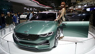 &bdquo;KIA Novo&ldquo; pristatymas Seulo automobilių parodoje