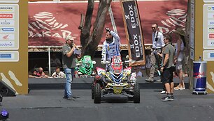 Dakaro ralio dalyvių podiumas