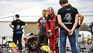Lietuvos kartingo čempionato varžybos Anyk&scaron;čių kartodrome