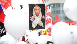 Mitingo dalyvių plakatai