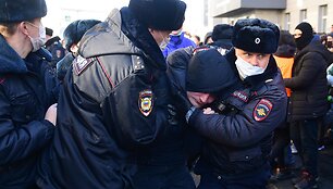 A.Navalno &scaron;alininkų protestas Novosibirske 