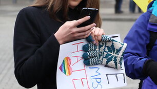 Protestas prie&scaron; D.Trumpą Berlyne