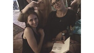 Monikos Linkytės gimtadienio &scaron;ventės akimirka