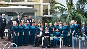 &bdquo;Harmonijos&ldquo; choras festivalyje prie&scaron; koncertą