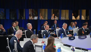 Gitanas Nausėda NATO vir&scaron;ūnių susitikime Madride