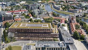 Vilniaus dangoraižių rajone – naujas verslo centras su žaliais stogais