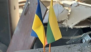Naujametinę naktį per rusų ataką buvo ap&scaron;audytas Lietuvos garbės konsulatas Chersone