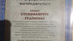 Ukrainoje dingo lietuvis karys Gediminas Steponavičius