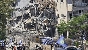 Irano atakų padariniai Ramat Gano mieste Izraelyje