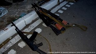 Ukrainos pasienio punktas &bdquo;Marinovka&ldquo; po mū&scaron;io su teroristais