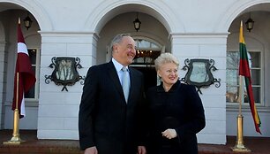 Latvijos prezidentas Andris Bėrzinis susitiko su Lietuvos prezidente Dalia Grybauskaite