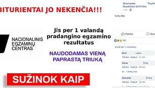 Abiturientai socialiniame tinkle piktinasi Nacionaliniu egzaminų centru