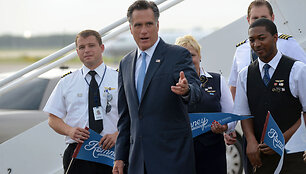Mittas Romney atvyksta į debatus apie užsienio politiką Floridos mieste Tampoje