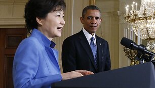Barackas Obama ir Pietų Korėjos prezidentė Park Geun-Hye