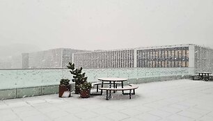 Vilniuje didelis snygis: dangus mai&scaron;ėsi su žeme