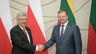 Saulius Skvernelis su Stanislawu Karczewskiu