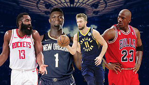 Jamesas Hardenas, Zionas Williamsonas, Domantas Sabonis, Michaelas Jordanas