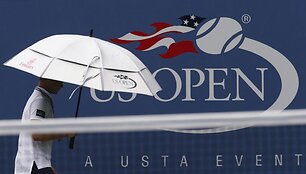 US Open varžybos dažnai būna nutraukiamos dėl lietaus