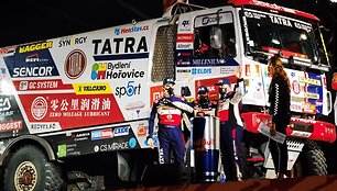 Sunkvežimiai ant Dakaro podiumo