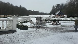 Sniegas gegužės 3 dieną Viduklėje, Raseinių rajone