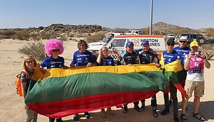 Valdas Valiukevičius ir Paulius Kavaliauskas Dakaro finiše